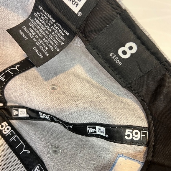 Chicago Bulls New Era Gray Hat 20% Wool Size 8 - Picture 8 of 8